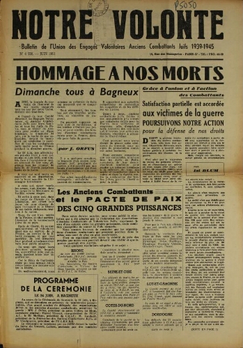 Notre Volonté  N°029 (juin 1951)