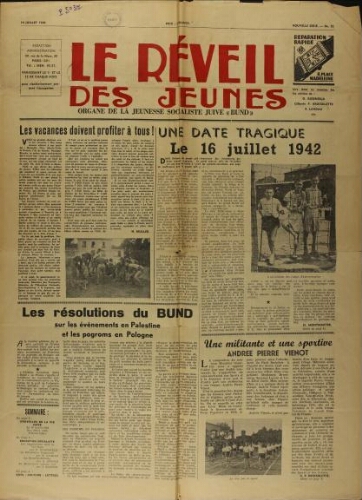 Le Réveil des Jeunes N°35 (14 juil. 1946)