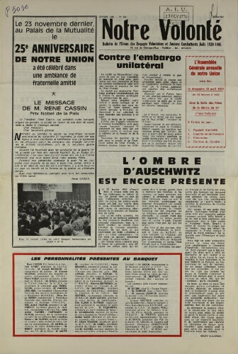 Notre Volonté  N°124 (févr. 1970)