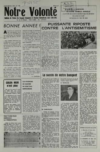 Notre Volonté  N°164 (janv. 1979)