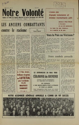 Notre Volonté  N°118 (avr. 1968)