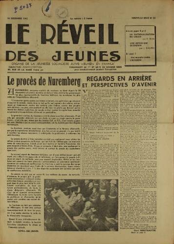 Le Réveil des Jeunes N°22 (16 déc. 1945)