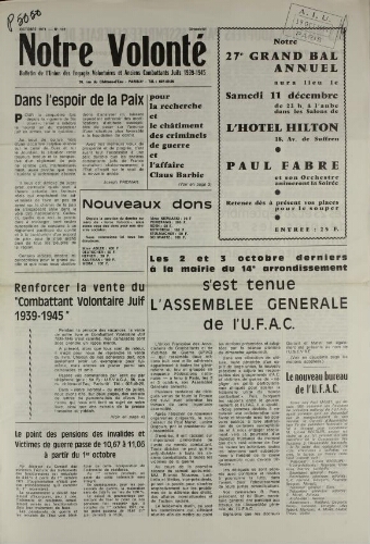 Notre Volonté  N°132 (oct. 1971)