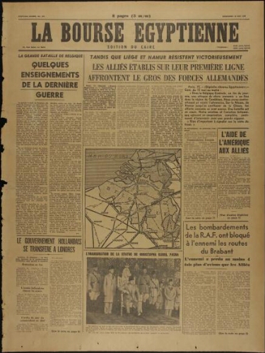La Bourse égyptienne : Ed. du Caire  Vol.37 N°123 (15 mai 1940)