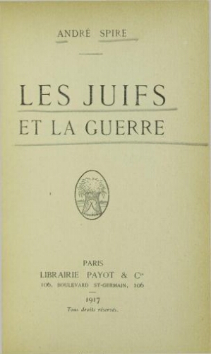 Les Juifs et la Guerre