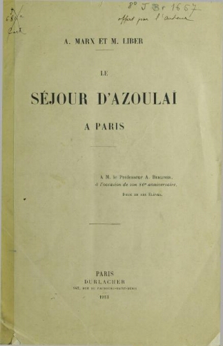 Le séjour d'Azoulai a Paris