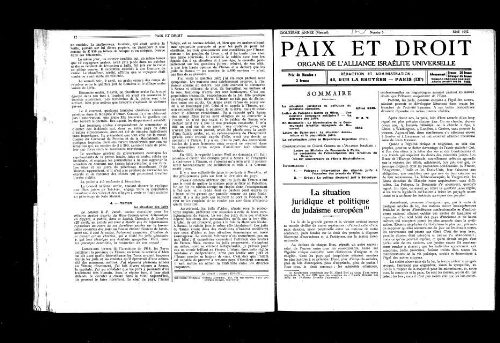 Paix et Droit.  (01/05/1932)