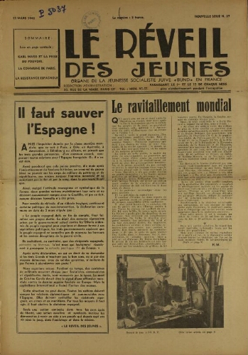 Le Réveil des Jeunes N°27 (15 mars 1946)