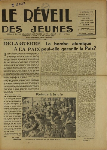 Le Réveil des Jeunes N°15 (01 sept. 1945)