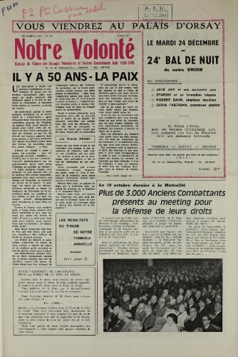 Notre Volonté  N°120 (déc. 1968)