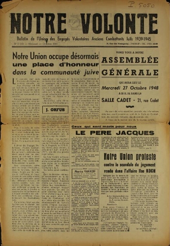 Notre Volonté  N°176 (févr. 1982)