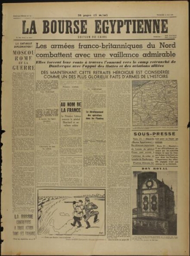 La Bourse égyptienne : Ed. du Caire  Vol.37 N°137 (31 mai 1940)
