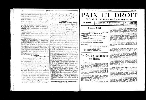 Paix et Droit.  (01/04/1932)