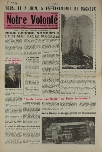 Notre Volonté  N°097 (mai 1964)