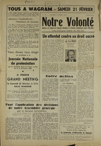 Notre Volonté  N°073 (janv. 1959)