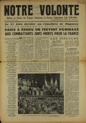 Notre Volonté  N°048 (juil. 1954)