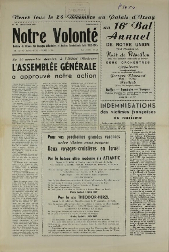 Notre Volonté  N°080 (déc. 1960)