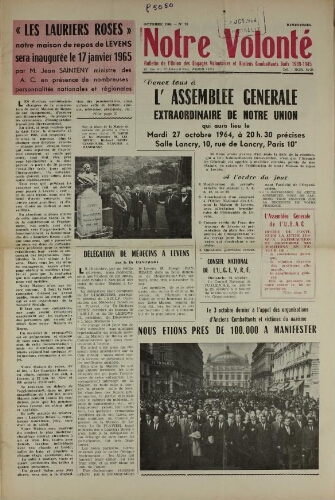 Notre Volonté  N°099 (oct. 1964)