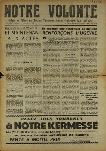 Notre Volonté  N°186 (févr. 1986)