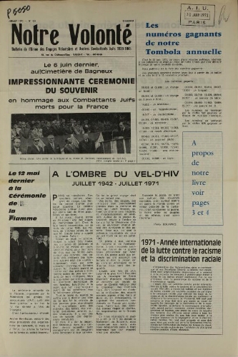 Notre Volonté  N°131 (juil. 1971)