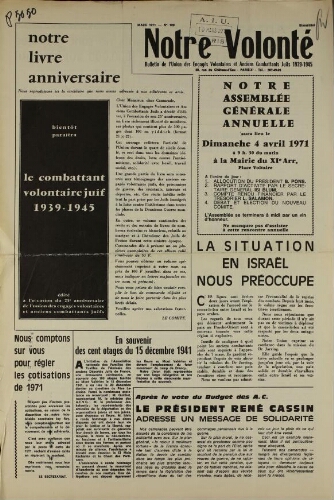 Notre Volonté  N°129 (mars 1971)