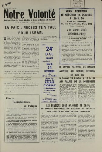 Notre Volonté  N°119 (oct. 1968)